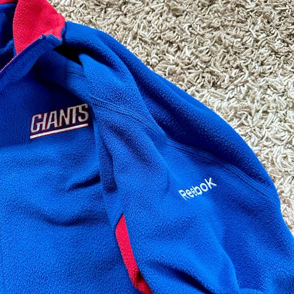 Reebok NFL New York Giants Blue Fleece Jacket Zip Up Football Men’s Size L - Picture 4 of 9
